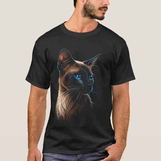 Siamese Kat 3 T-shirt (Voorkant)