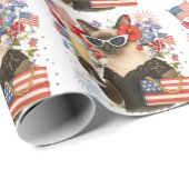 Siamese kat 4 juli Onafhankelijkheidsdag Cadeaupapier (Rol Hoek)