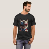 Siamese Kat 4 juli Onafhankelijkheidsdag Eigenaar T-shirt (Voorkant volledig)