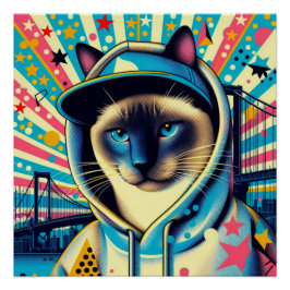 SIAMESE KAT 4 PERFECT POSTER