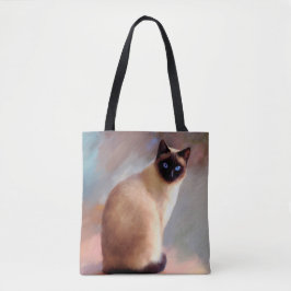 Siamese Kat 613 Tote Bag