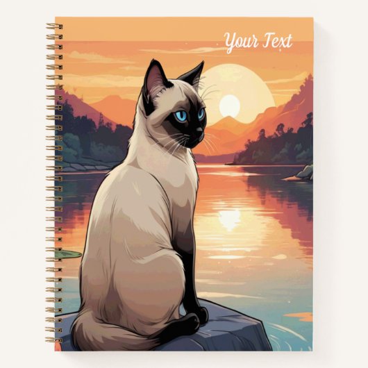 Siamese Kat aan het Meer Notitieboek (Voorkant)