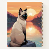 Siamese Kat aan het Meer Notitieboek (Achterkant)