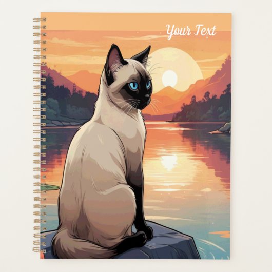 Siamese kat aan het meer planner (Voorkant)