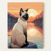 Siamese kat aan het meer planner (Achterkant)