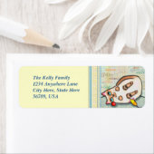 Siamese kat aangepaste retour adreslabels etiket (Insitu)