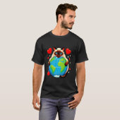 Siamese Kat Aardedag Knuffel Liefde Eigenaar Plane T-shirt (Voorkant volledig)