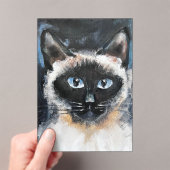 Siamese kat acryl uitnodigingen (Insitu (Draagbaar))