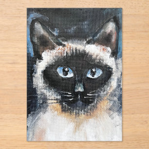 Siamese kat acryl uitnodigingen