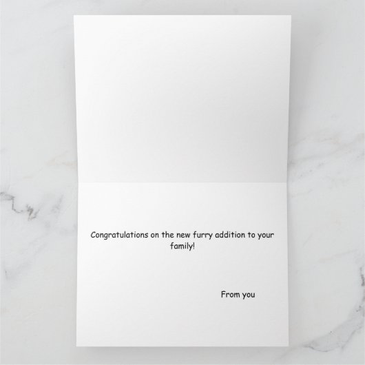 Siamese kat adoptie kaart (Binnen)