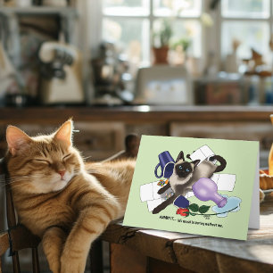 Siamese kat adoptie kaart