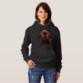 Siamese kat als boxing champion in boxer handschoe hoodie (Voorkant volledig)
