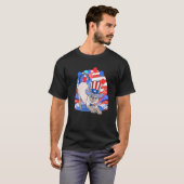 Siamese Kat Amerika 4 juli Amerikaanse Patriottisc T-shirt (Voorkant volledig)