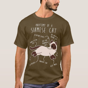 Siamese kat anatomie t-shirt