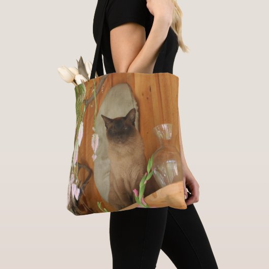 Siamese kat Animal Tote Bag (Dichtbij)
