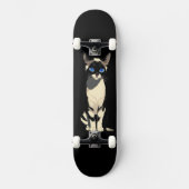 Siamese Kat Art Blauw-Eyed Kat Lover Persoonlijk Skateboard (Voorkant)