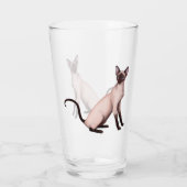 Siamese Kat Art Tumbler Drink glas (Achterkant)