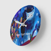 Siamese kat asbtract Animal Art Ronde Klok (Hoek)