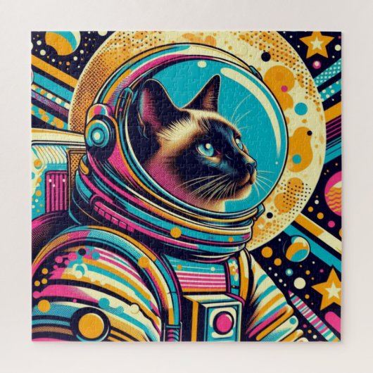 SIAMESE KAT-ASTRONAUT 7 LEGPUZZEL (Verticaal)