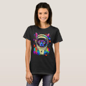 Siamese kat astronaut t-shirt (Voorkant volledig)