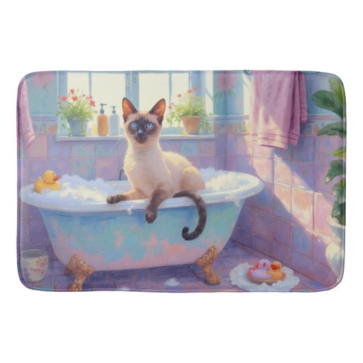 Siamese Kat Bad Decor Badmat (Voorkant)