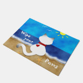Siamese Kat Beach Theme Veeg je pootje af Deurmat (Schuin)