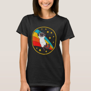 Siamese kat Bicolor Space Cat T-shirt