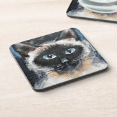 Siamese kat bier onderzetter (Linkerzijde)