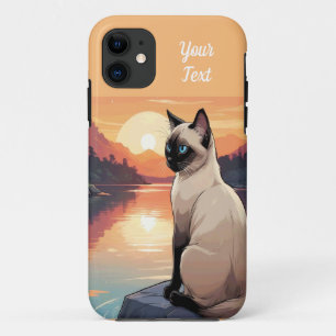 Siamese kat bij het meer Case-Mate iPhone case