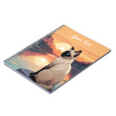 Siamese kat bij het meer notitieboek (Linkerzijde)