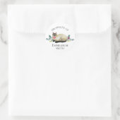 Siamese Kat Bloem Eigendom van Boekplaat Ronde Sticker (Tas)