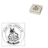 Siamese kat, boek uit de bibliotheek van rubberstempel (Gestempeld)