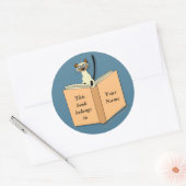 Siamese Kat Boekplaat Sjabloon Ronde Sticker (Envelop)