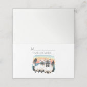 Siamese kat Bride Groom Cute Wedding Plaatskaartje (Buitenkant ongevouwen)