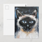 Siamese kat briefkaart (Voorkant / Achterkant)