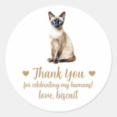 Siamese kat bruiloft gunst Stickers (Voorkant)
