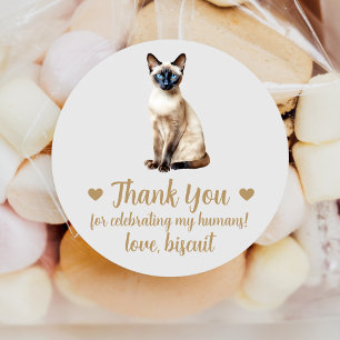 Siamese kat bruiloft gunst Stickers