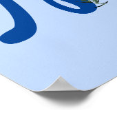 Siamese kat Butterfly Monogram Initiaal M Poster (Hoek)
