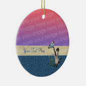 Siamese kat Butterfly Your Photo Cute Ornament (Rechts)