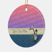 Siamese kat Butterfly Your Photo Cute Ornament (Links)