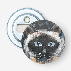 Siamese kat button flesopener