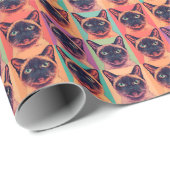 Siamese kat cadeaupapier (Rol Hoek)