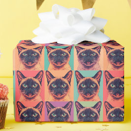 Siamese kat cadeaupapier