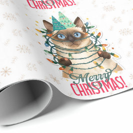 Siamese kat cadeaupapier