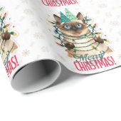 Siamese kat cadeaupapier (Rol Hoek)