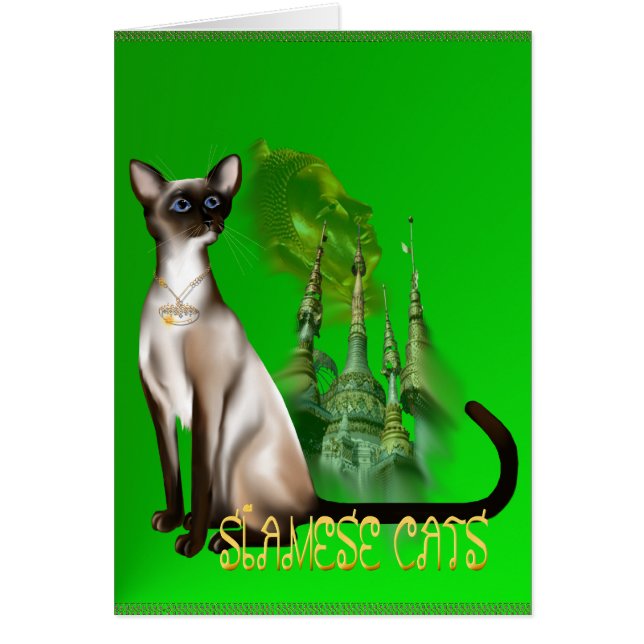 Siamese Kat Card (Voorkant)