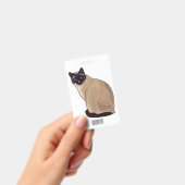 Siamese kat cartoon illustratie badge (Handheld)