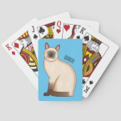 Siamese kat cartoon illustratie  pokerkaarten (Achterkant)