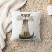 Siamese Kat Cartoon Kussen (Deken)