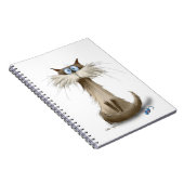 Siamese Kat Cartoon Notitieboek (Rechterzijde)